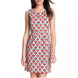 Kate Spade New York Abbey Geometric Print Sheath Dress Silk Blend Size 10 NWT